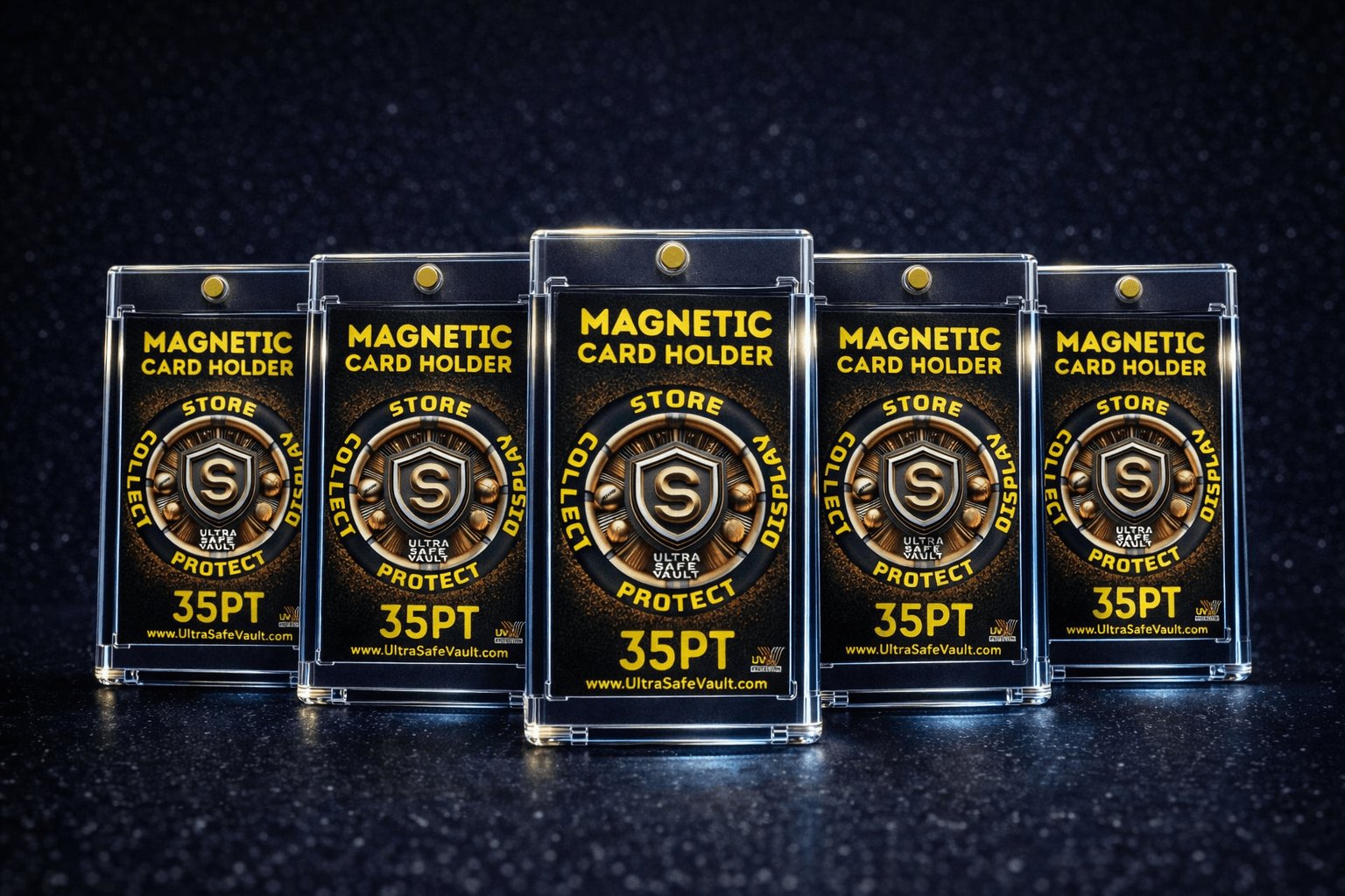 Ultra Safe Vault 35PT Magnetic Card Holder - Standard Cards (One-Touch Style)